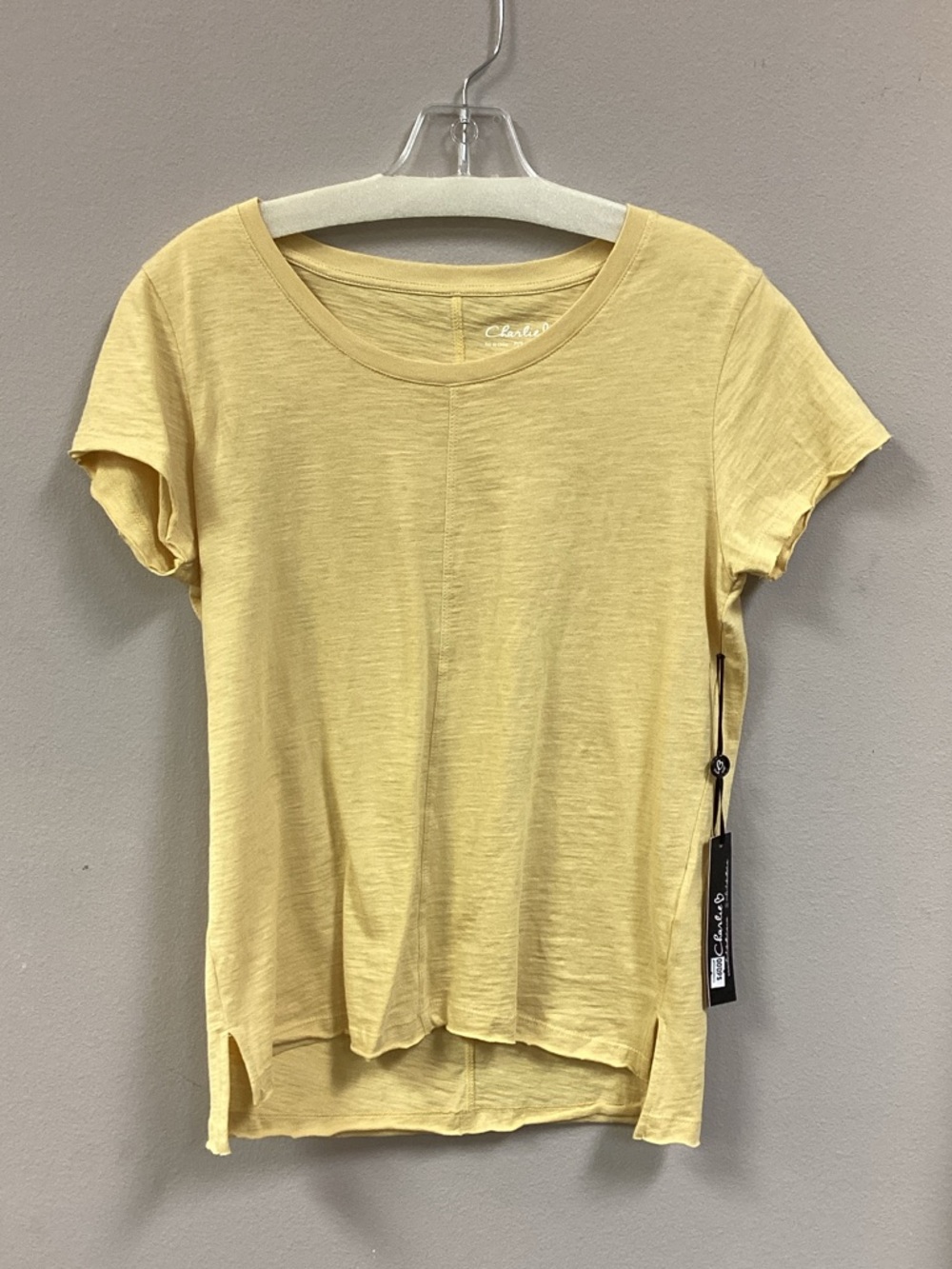 CHARLIE B Pale Yellow Short Sleeve Tee